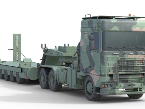 DAF Tropco Truck with Trolley 3D Model