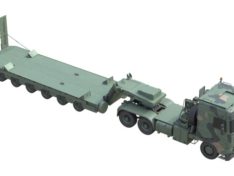 DAF Tropco Truck with Trolley 3D Model