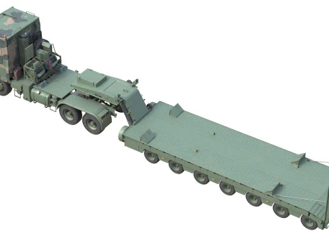 DAF Tropco Truck with Trolley 3D Model