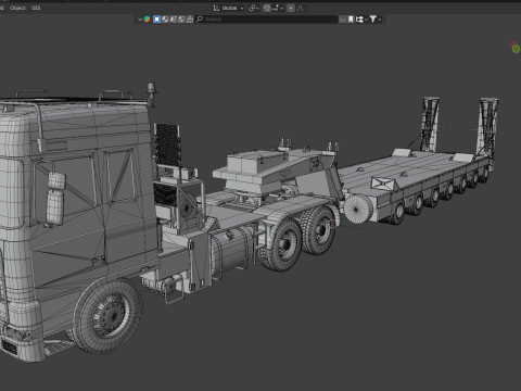 DAF Tropco Truck with Trolley Modelo 3D