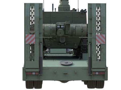 DAF Truck with Trailer and Tank 3Dモデル