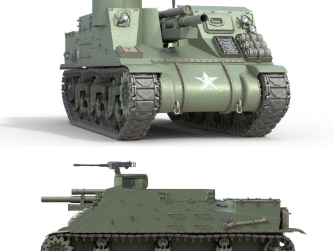 M7 Priest Howitzer 3D-Modell