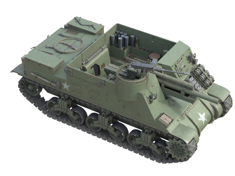 Obice prete M7 Modello 3D