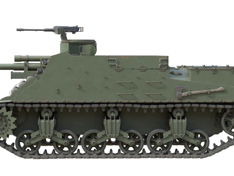 Obice prete M7 Modello 3D