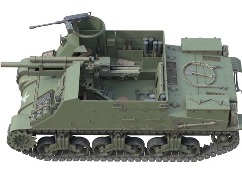 M7 Priest Howitzer 3D Модель