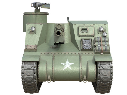 M7 Priest Howitzer 3D Модель