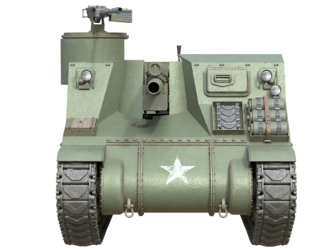 Obice prete M7 Modello 3D