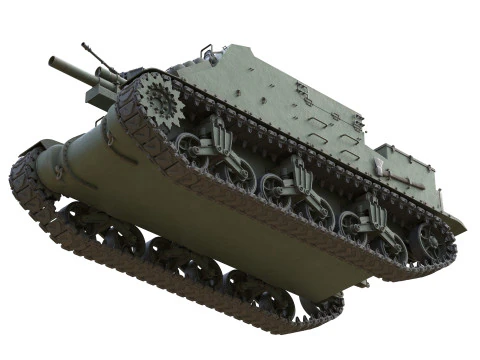 Obice prete M7 Modello 3D