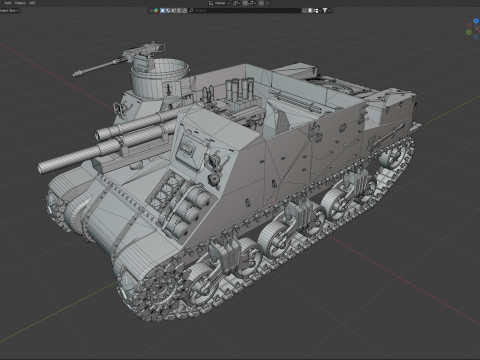 M7 Priest Howitzer 3D Модель