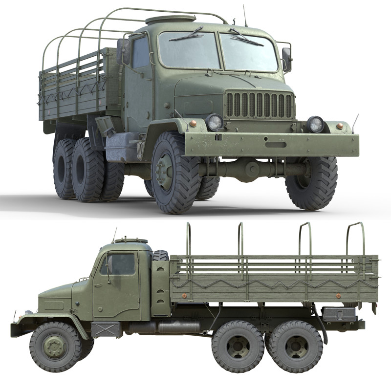 Praga V3S Military Truck 3Dモデル .c4d .max .obj .3ds .fbx .stl .blend