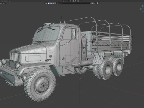 Cami&oacute;n militar Praga V3S Modelo 3D