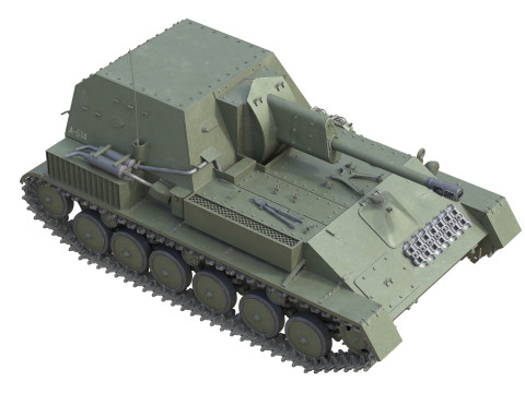 SU 76 Military Tank 3D-Modell