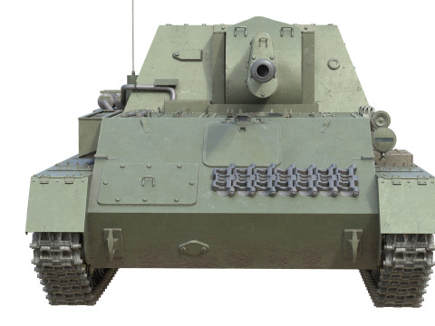 SU 76 Military Tank 3D-Modell