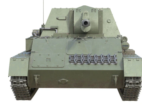 SU 76 Military Tank 3D Model