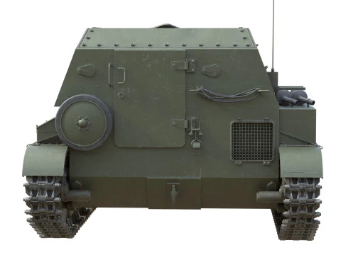 SU 76 Military Tank 3D Model