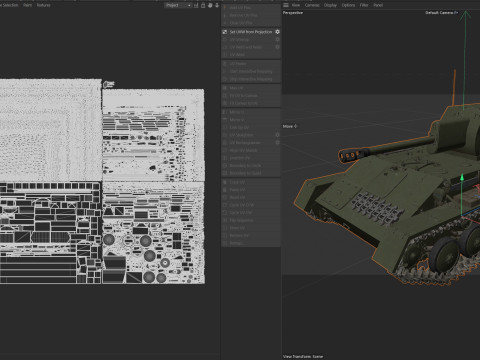 SU 76 Military Tank 3D-Modell