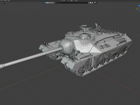 T28 super heavy tank Modello 3D