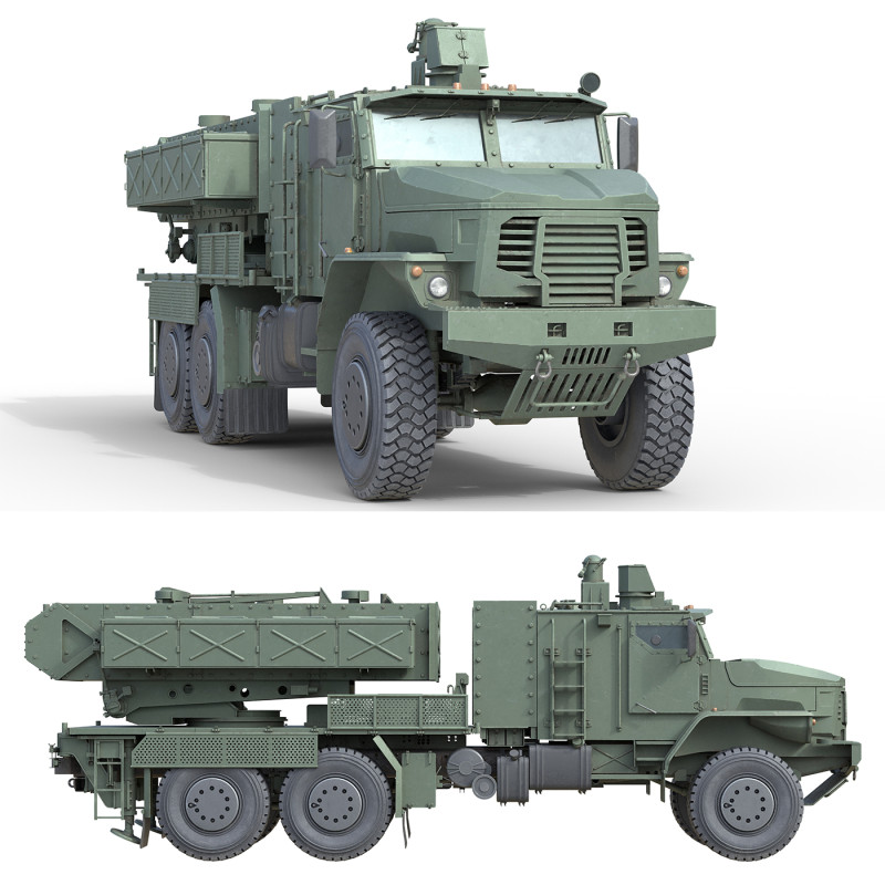 TOS 2 Multiple rocket launcher Modelo 3D .c4d .max .obj .3ds .fbx .stl .blend