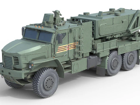 TOS 2 Multiple rocket launcher 3D Model
