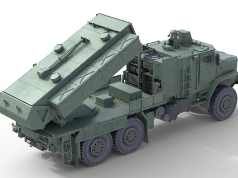TOS 2 Multiple rocket launcher 3D Model