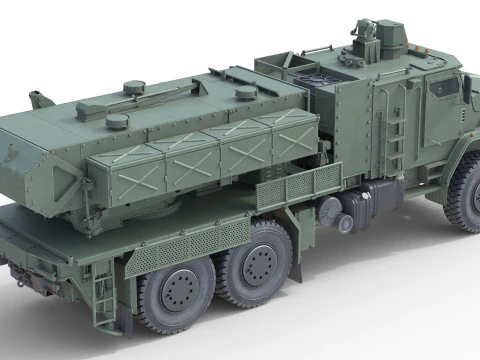 TOS 2 Multiple rocket launcher 3D Model
