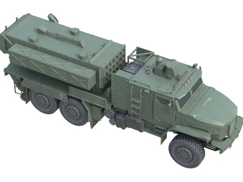 TOS 2 Multiple rocket launcher 3D Model