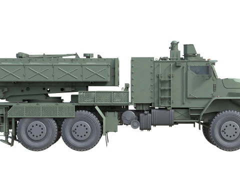 TOS 2 Multiple rocket launcher 3D Model