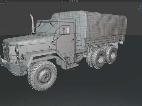 Military Cargo Truck m35a2 3D Model