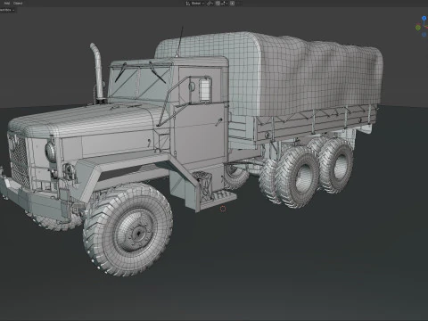 Camion da carico militare m35a2 Modello 3D
