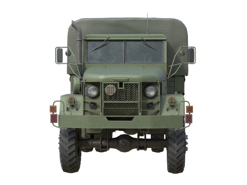Military Truck m35a2 with Field Howitzer M119 3D Модель
