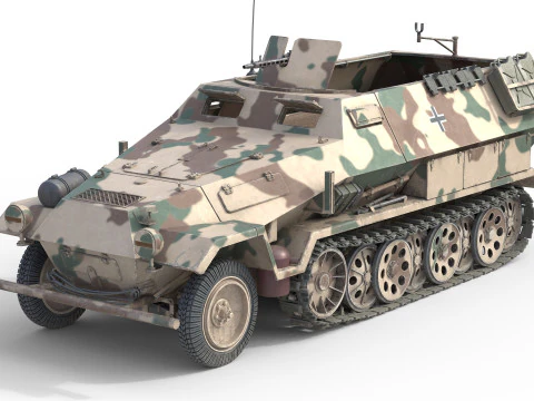 Veicolo corazzato da fanteria Sd Kfz 251 Modello 3D