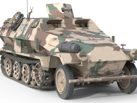 Veicolo corazzato da fanteria Sd Kfz 251 Modello 3D