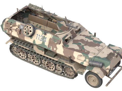 Armored Infantry Vehicle Sd Kfz 251 3D मॉडल