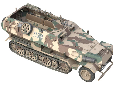Veicolo corazzato da fanteria Sd Kfz 251 Modello 3D