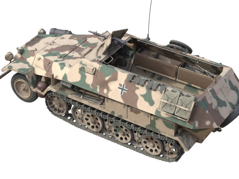 Armored Infantry Vehicle Sd Kfz 251 3D मॉडल