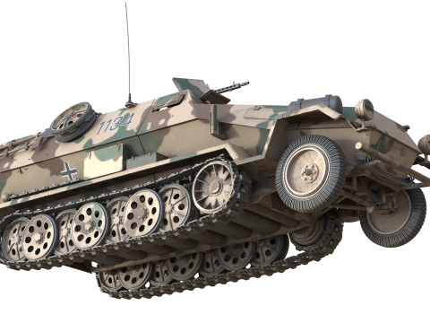 Armored Infantry Vehicle Sd Kfz 251 3D मॉडल