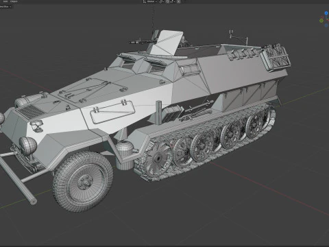 Veicolo corazzato da fanteria Sd Kfz 251 Modello 3D