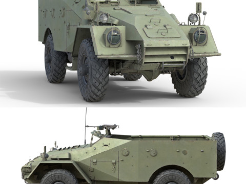 BTR 40 Armored Car 3D Model