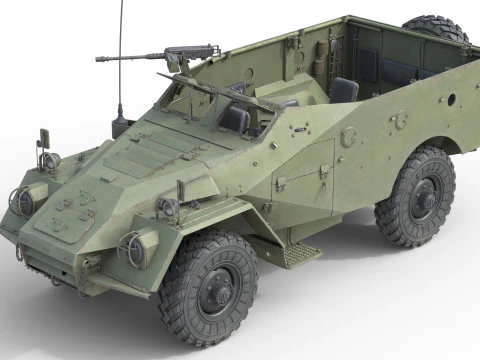 BTR 40 Armored Car 3D Model
