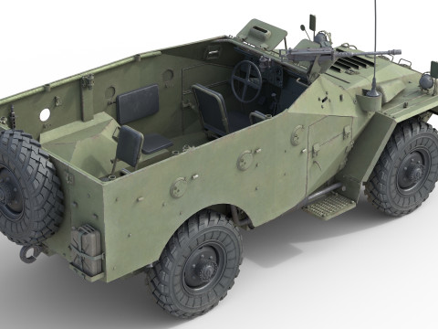 Mobil Lapis Baja BTR 40 Model 3D