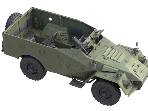 Mobil Lapis Baja BTR 40 Model 3D