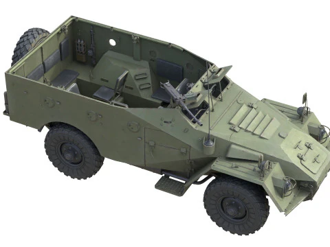 BTR 40 Armored Car 3D Model
