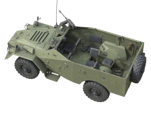 BTR 40 Armored Car 3D Model