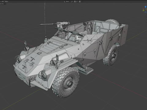 Mobil Lapis Baja BTR 40 Model 3D