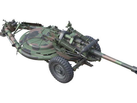 Field Howitzer M119 3D Model