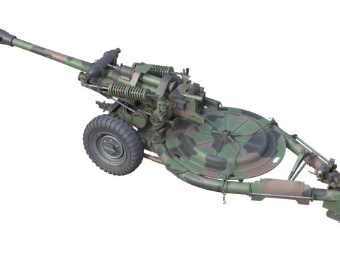 Field Howitzer M119 3D Model