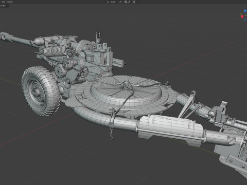 Field Howitzer M119 3D Model