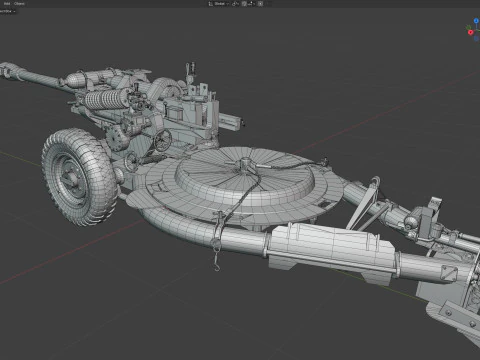 Field Howitzer M119 3D Model