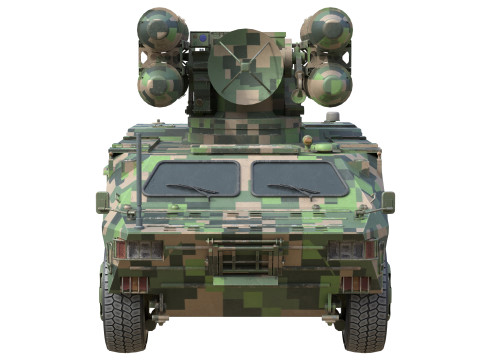HQ-7B Chinese Air Defense Missile System 3D Model
