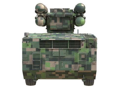 HQ-7B Chinese Air Defense Missile System 3D Model